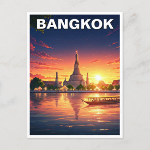 Bangkok Thailand Wat Arun Sunset Postkarte