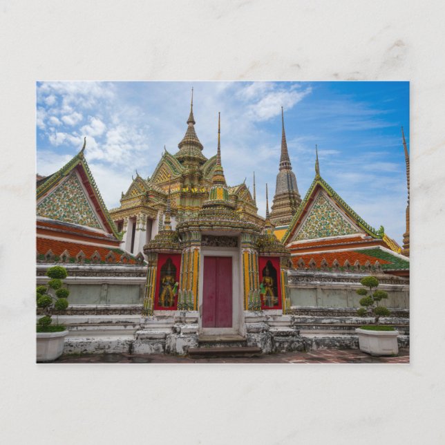Bangkok, thailändischer Tempel Postkarte (Vorderseite)