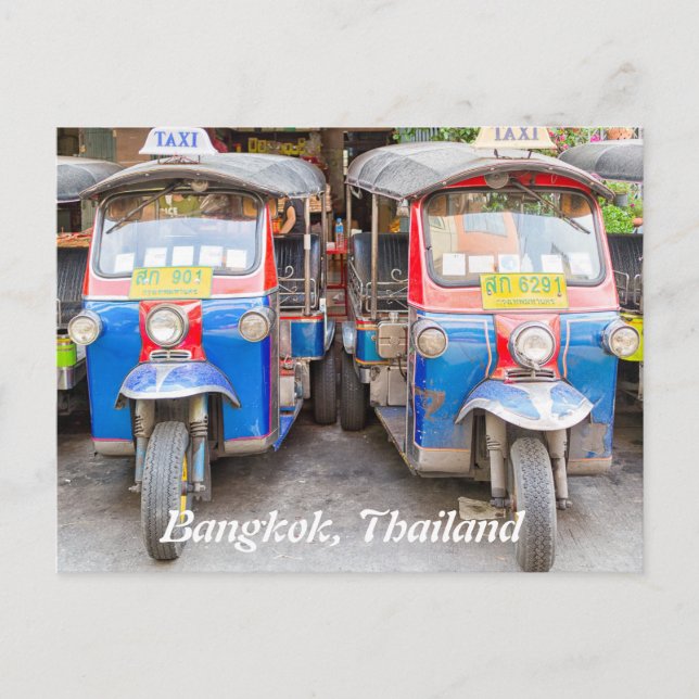 Bangkok tuk tuks feiertagspostkarte (Vorderseite)