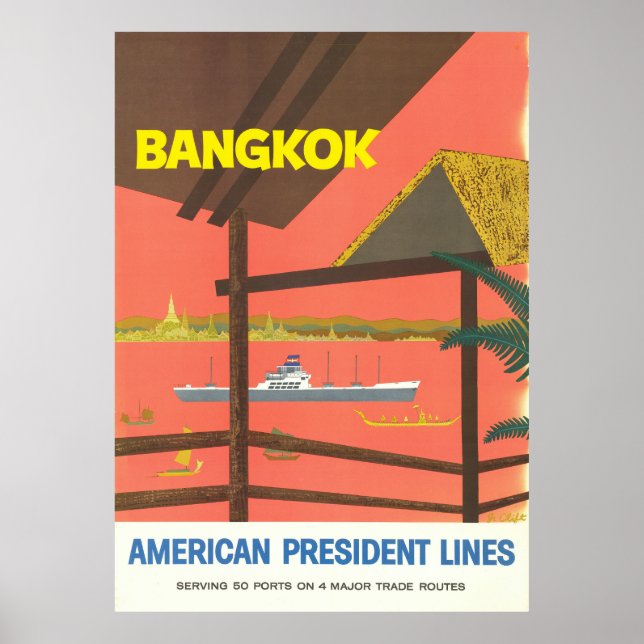 Bangkok - US-Präsident Lines Poster (Vorne)