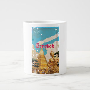 Bangkok Vintage Reiseplakat Jumbo-Tasse