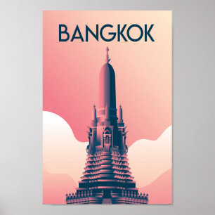 Bangkok Vintage Reiseplakat Poster