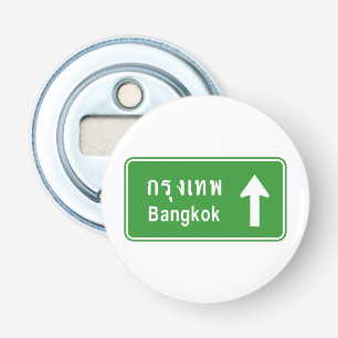 Bangkok Voraus ⚠ Thai Verkehrsschild ⚠ Flaschenöffner