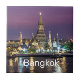 Bangkok Wat Arun Sunset BKK Thailand Souvenir Fliese