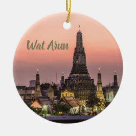 Bangkok Wat Arun Sunset BKK Thailand Souvenir Keramik Ornament