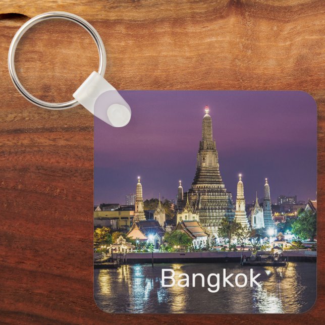 Bangkok Wat Arun Sunset BKK Thailand Souvenir Schlüsselanhänger (Vorderseite)
