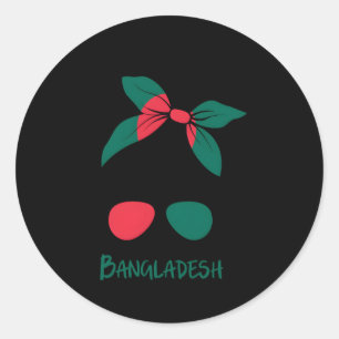 Bangladesch-Bangladesch-Flagge Runder Aufkleber