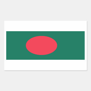 Bangladesch/bangladeschische Flagge Rechteckiger Aufkleber