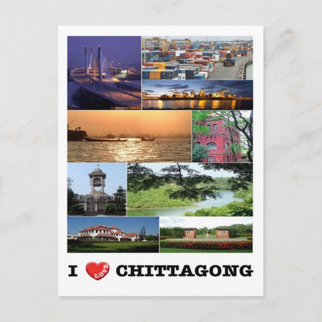 Bangladesch - Chittagong - I Liebe - Postkarte (Vorderseite)