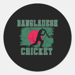 Bangladesch Cricket Unterstützer Bangladesch Flagg Runder Aufkleber