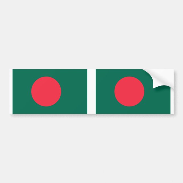 Bangladesch-Flagge Autoaufkleber (Vorne)