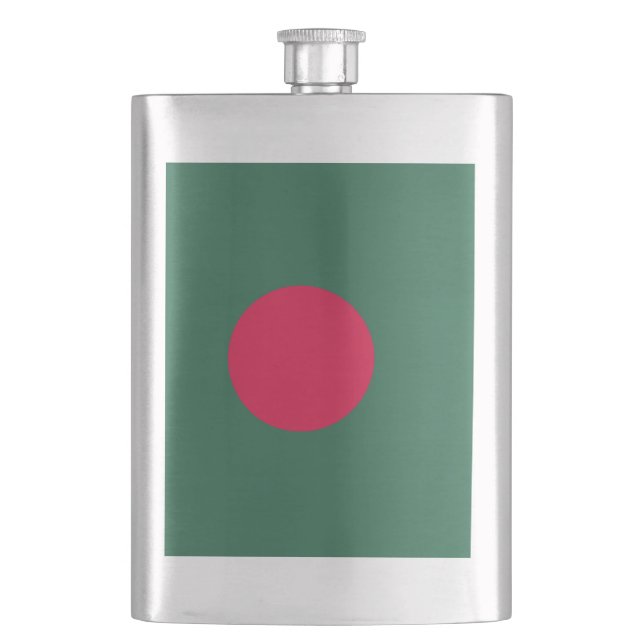 Bangladesch-Flagge Flachmann (Vorderseite)