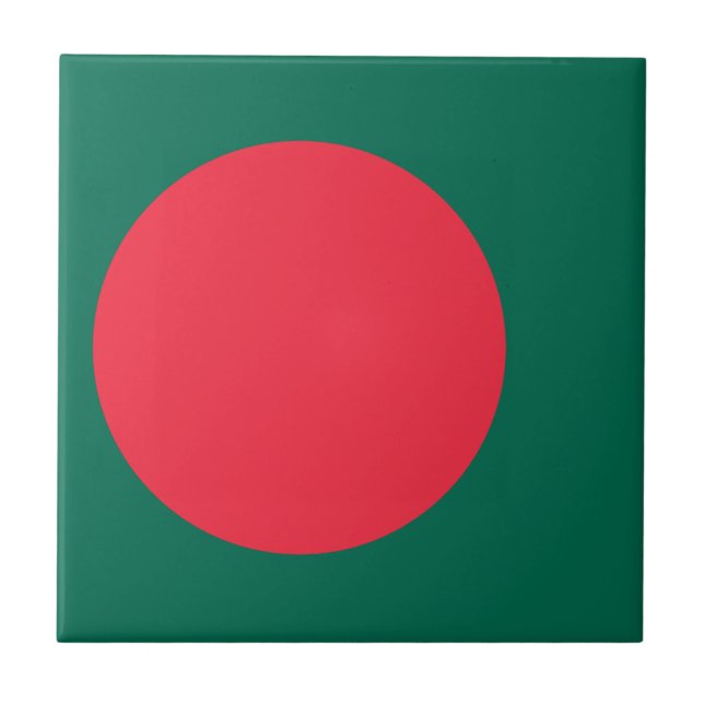 Bangladesch-Flagge Fliese (Vorderseite)