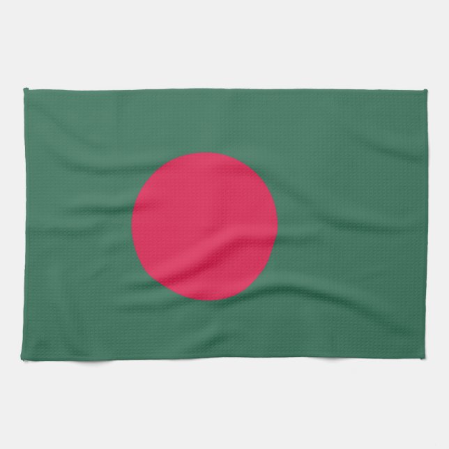 Bangladesch-Flagge Geschirrtuch (Horizontal)