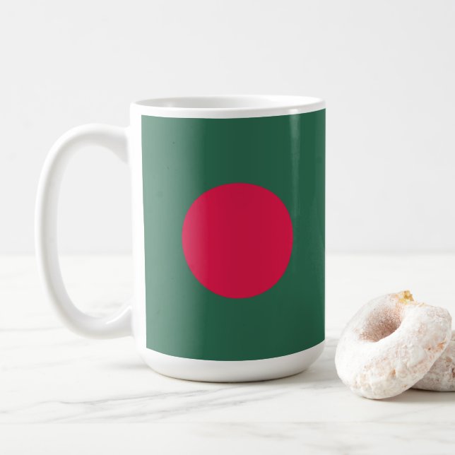 Bangladesch-Flagge Kaffeetasse (Mit Donut)