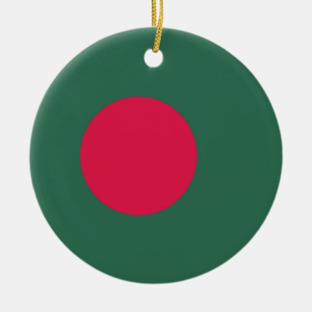 Bangladesch-Flagge Keramik Ornament (Vorne)