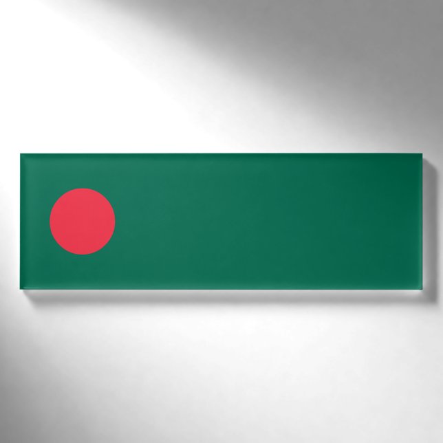 Bangladesch-Flagge Namenschild (Vorderseite)