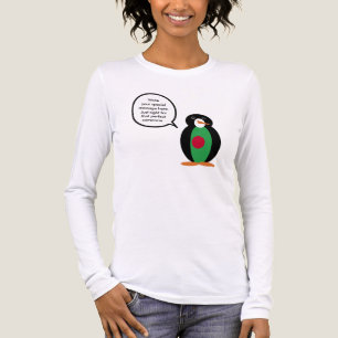 Bangladesch-Flagge Wildtiere Pinguin Personalisier Tri-Blend Shirt