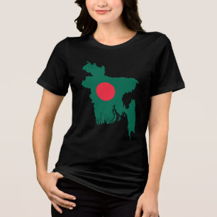 Bangladesch individualisierbarer Schwarzer Tourist Tri-Blend Shirt
