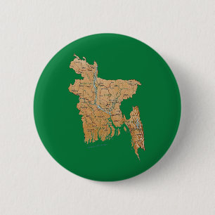 Bangladesch-Karten-Knopf Button