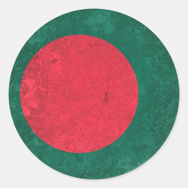 Bangladesch Runder Aufkleber (Vorderseite)