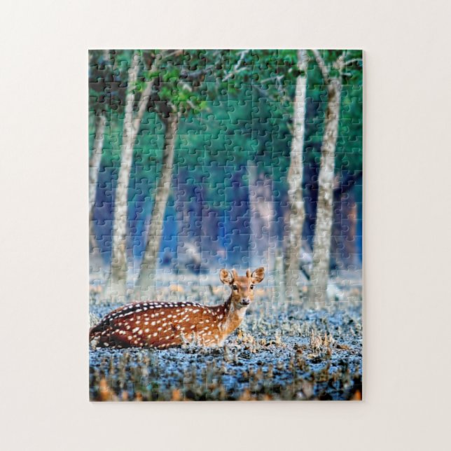 Bangladesch Sundarban Native Deer Jigsaws. (Vertikal)