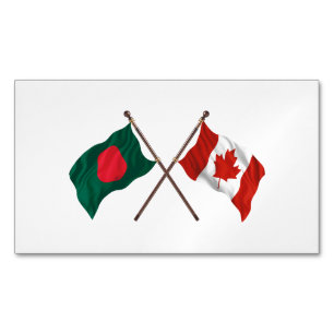 Bangladesch- und Kanada-Flaggenmagnet – Kulturelle Magnetische Visitenkarte