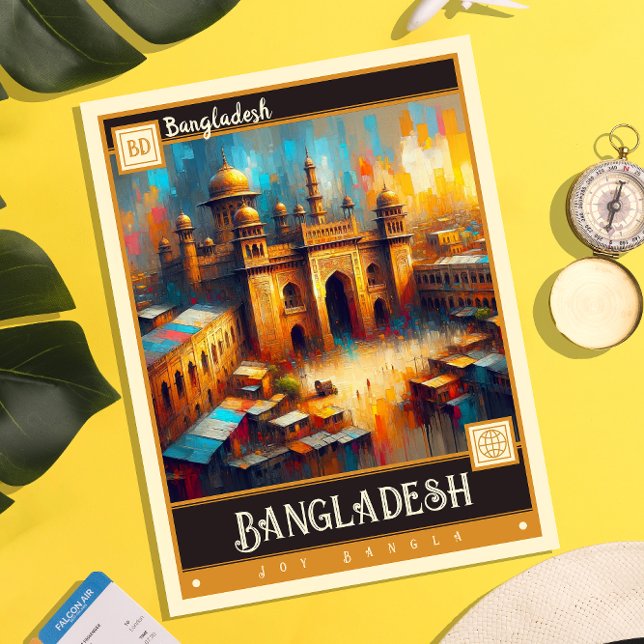 Bangladesch | Vintage Malerei Postkarte (Von Creator hochgeladen)