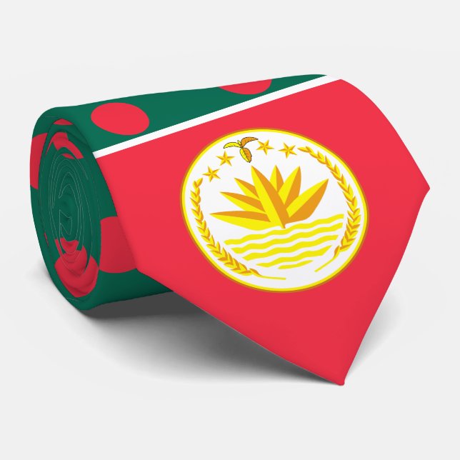 Bangladescher Flagge & NationalEmblem, Bangladesch Krawatte (Gerollt)