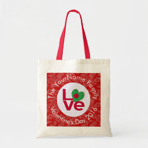 Bangladeschische Flagge Rote Buchstaben LOVE Weiß  Tragetasche