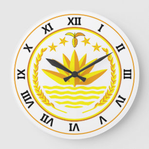 Bangladesemblem Große Wanduhr