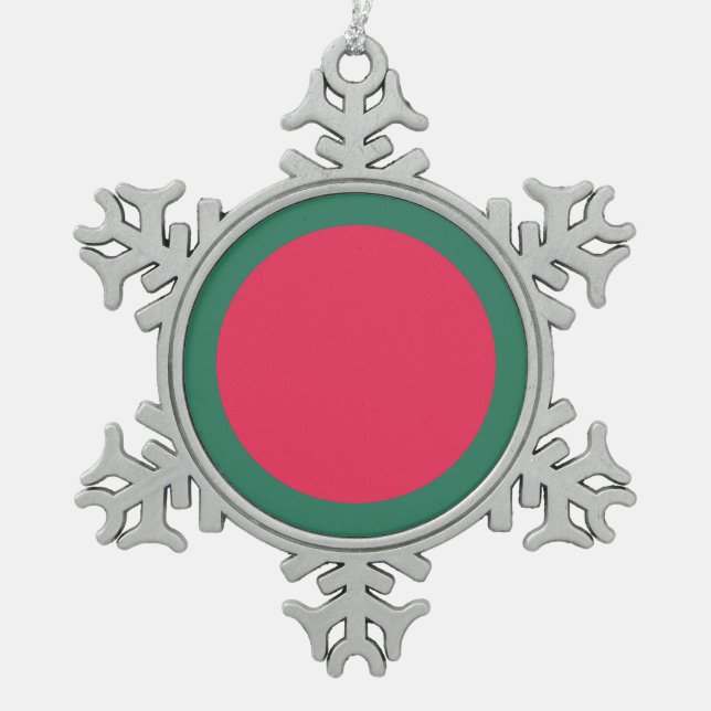 Bangladesh Flag Emblem Schneeflocken Zinn-Ornament (Vorderseite)