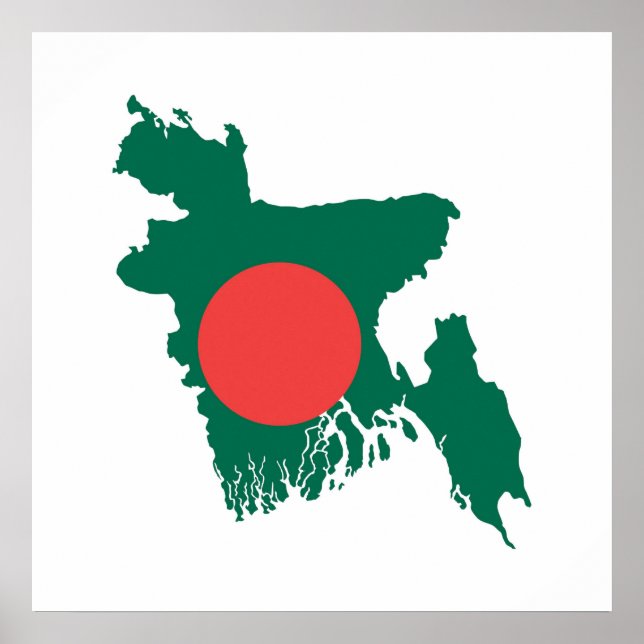 Bangladesh-Länderkennzeichen Poster (Vorne)