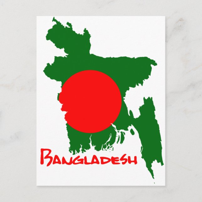 Bangladesh Map / Bangladesch Karte (Vorderseite)