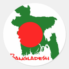 Bangladesh Map / Bangladesch Karte Runder Aufkleber