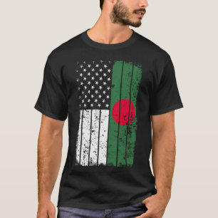 Bangladeshi American Flag T Shirt - Bangladesch US
