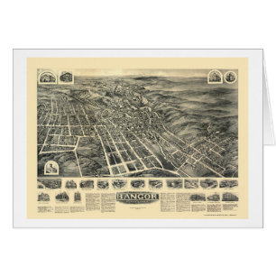 Bangor, carte panoramique de PA - 1918