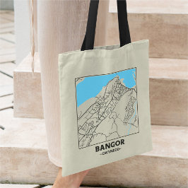 Bangor, Gwynedd Stadtplan-Tasche Tragetasche