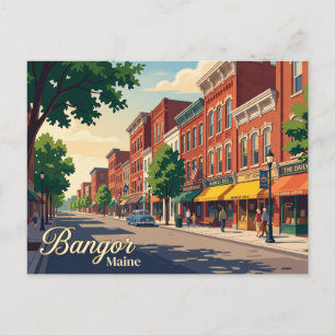 Bangor Main Street USA Postkarte