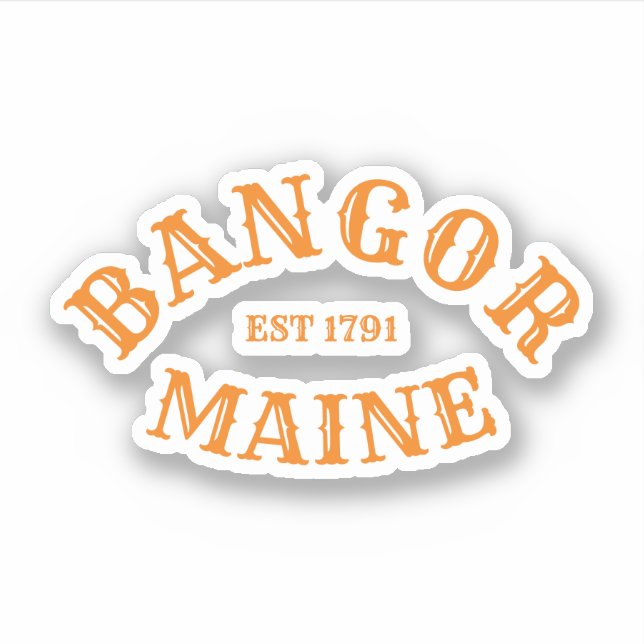 Bangor, Maine Oval Aufkleber (Vorderseite)