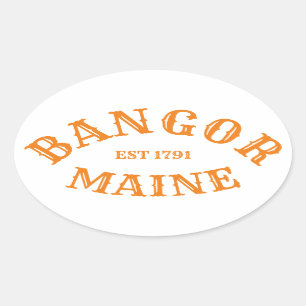 Bangor, Maine Oval Aufkleber