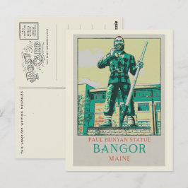 Bangor Maine USA, Paul Bunyan Statue Postkarte