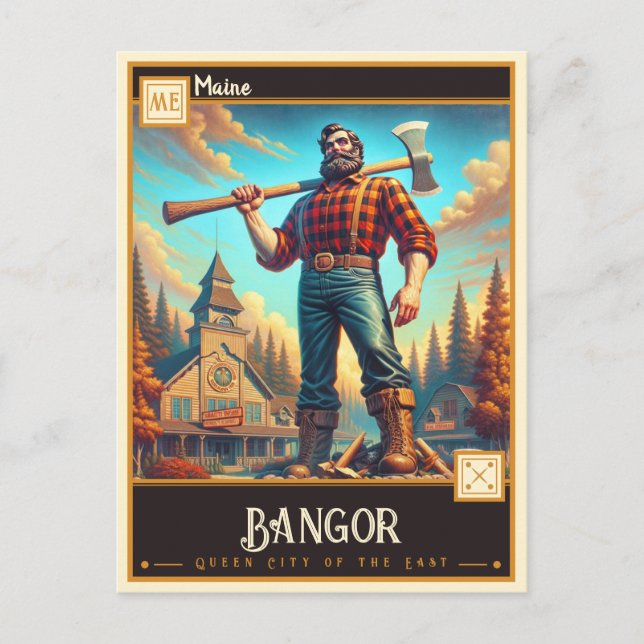 Bangor, Maine | VINTAG Postkarte (Vorderseite)