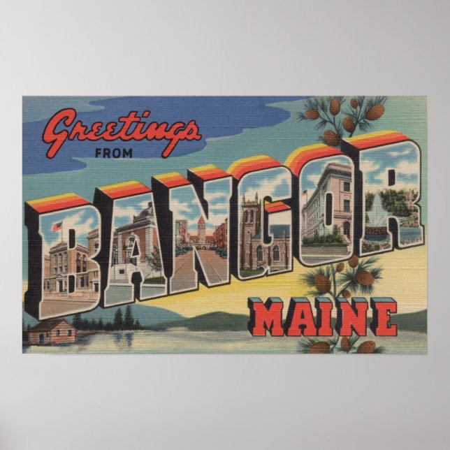 Bangor, MaineLarge Letter ScenesBangor, ME Poster (Vorne)