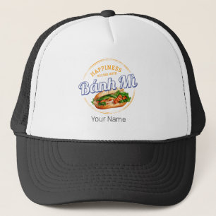 Banh Mi Street Food Baguette Vintag Vietnam Retro Truckerkappe