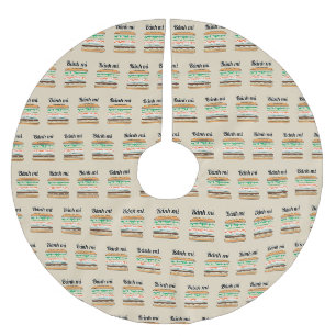 Banh Mi Vietnamese Sandwich französisches Brot Bag Polyester Weihnachtsbaumdecke