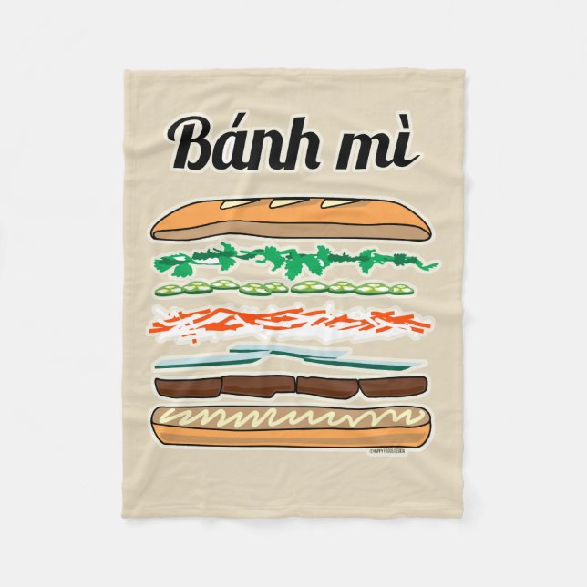 Banh MI vietnamesisches Stangenbrot des Fleecedecke (Vorderseite)