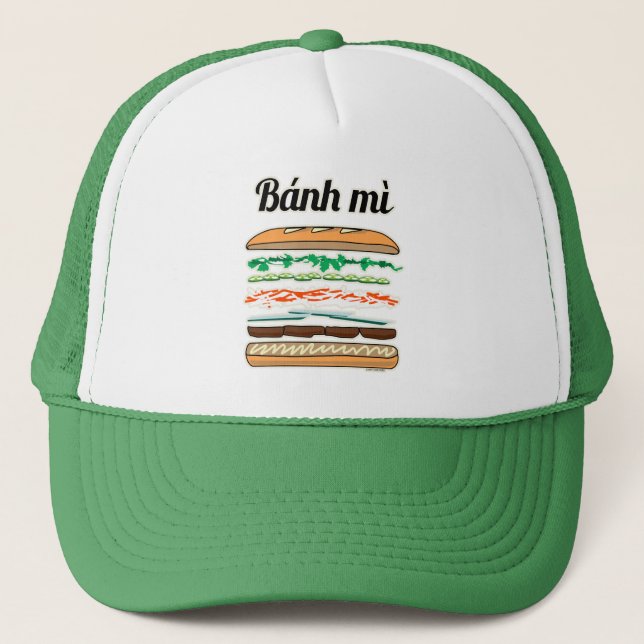 Banh MI vietnamesisches Stangenbrot des Truckerkappe (Vorderseite)