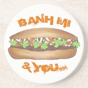 Banh Mi & You Pork Sandwich Vietnamese Food Feinsc Getränkeuntersetzer