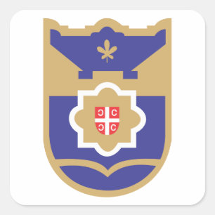 Banja Luka-Wappen Quadratischer Aufkleber